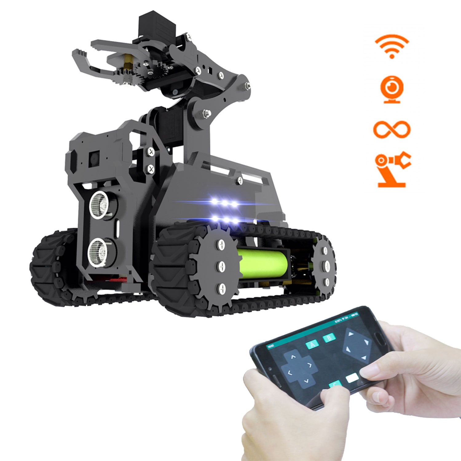Adeept Mobile Smart Robot Kit for Raspberry 4/3 - Walmart.com