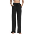 thumbnail image 3 of FUNING  Womens Yoga Sweatpants Wide Leg High Waisted Lounge Pajamas Pants Comfy Workout Loose Pants with Pockets, 3 of 5