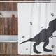 thumbnail image 4 of Cortina de Baño Impermeable Grande con Diseño de Dinosaurio T-Rex Blanca para Regadera, 4 of 7