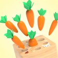 thumbnail image 1 of Juguete de zanahoria para bebé, juego de cosecha de zanahorias, juguete de madera para niños y niñas de 1, 2 y 3 años, juguetes Montessori para bebés y niños en edad preescolar, juguetes educativos,, 1 of 7