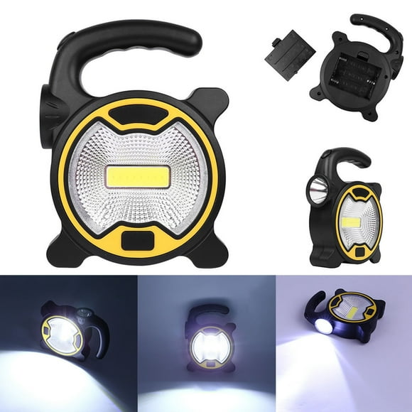COB Work Light | Solar-Powered LED Camping Lamp for Hiking & Outdoor Activities | 13.3cm x 10cm x 3.7cm | 3 AA Battery Powered (Batteries Not Included)