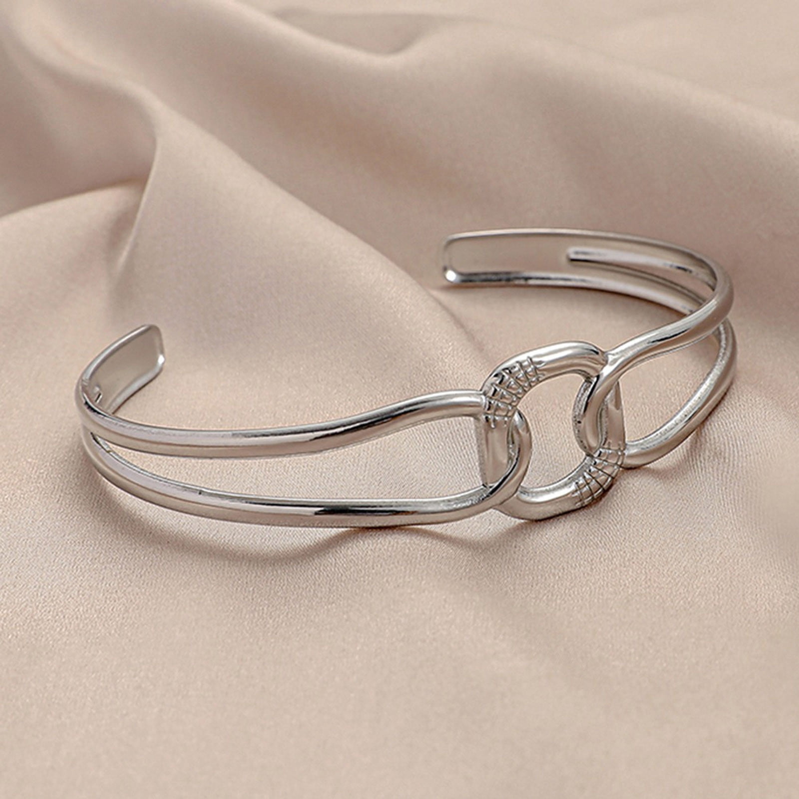 FcBaudy Bangle for Women, Gifts for Women Stainless Steel Square