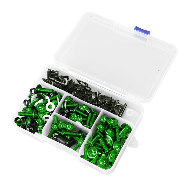 Tornillos de carenado para motocicletas, 177 piezas Tornillos de carenado para motocicletas Tornillos de carenado para parabrisas de motocicletas Kit de tornillos de carenado para motocicletas Valor