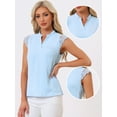 thumbnail image 2 of DARING DIVA Women's V Neck Sleeveless Basic Blouse Top S Sky Blue, 2 of 6