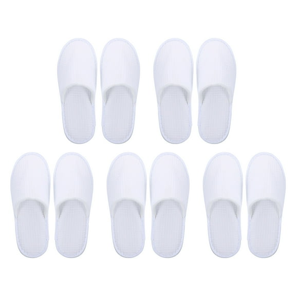 YIHONGMU 5 Pairs of Lightweight Travel Slippers Bedroom Cotton Slippers Hotel Supplies(Random Style)