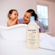 Aveeno Baby Wash & Shampoo Natural Oat Extract Lighty Scented, 8 oz, 2 Pack