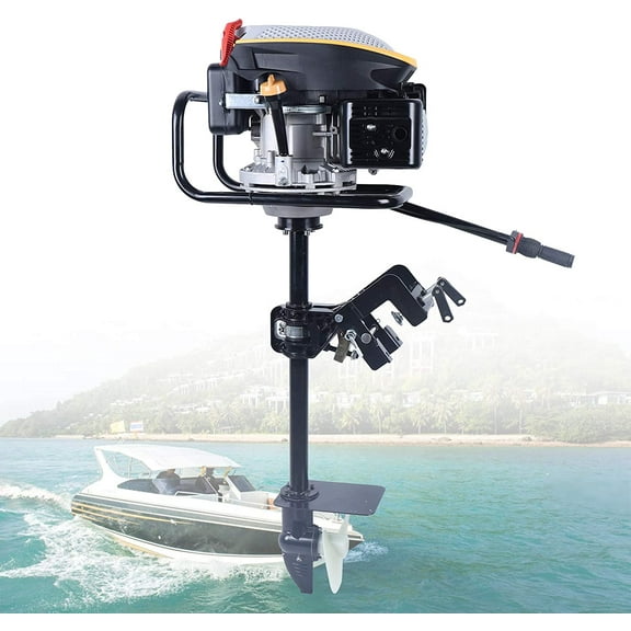 MONIPA Heavy Duty 9 HP 4-Stroke Outboard 225cc Boat Motor with Air Cooling System