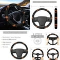 thumbnail image 3 of Renewold Wolf Flame Black 12 PCS Car Seat Cover Split Covers for Women, Non-slip Car Steering Wheel Cover Seatbelt Strap Shoulder Cover Coasters Armrest Pad Handbrake Cover Gear Shift Cover, 3 of 7