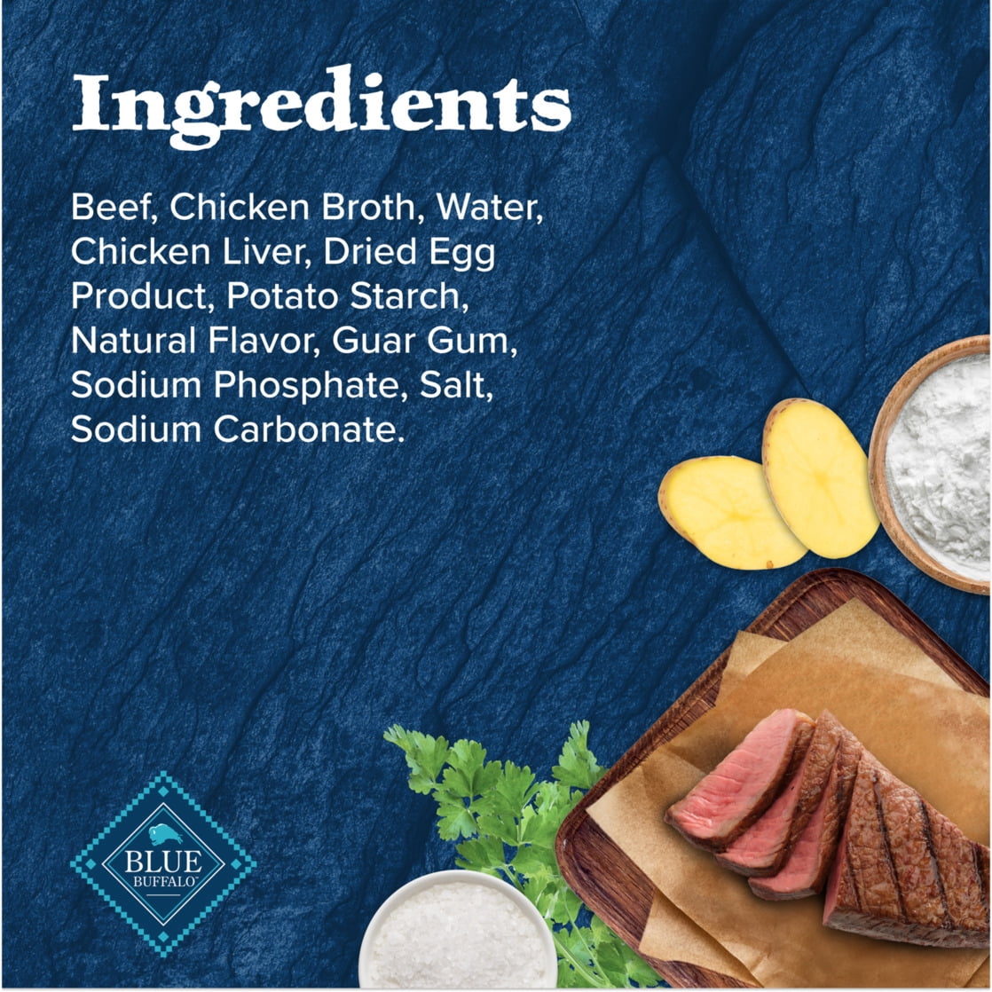 Blue Buffalo Wilderness Trail Toppers Wet Dog Food, Chunky Beef Bites in Hearty Gravy
