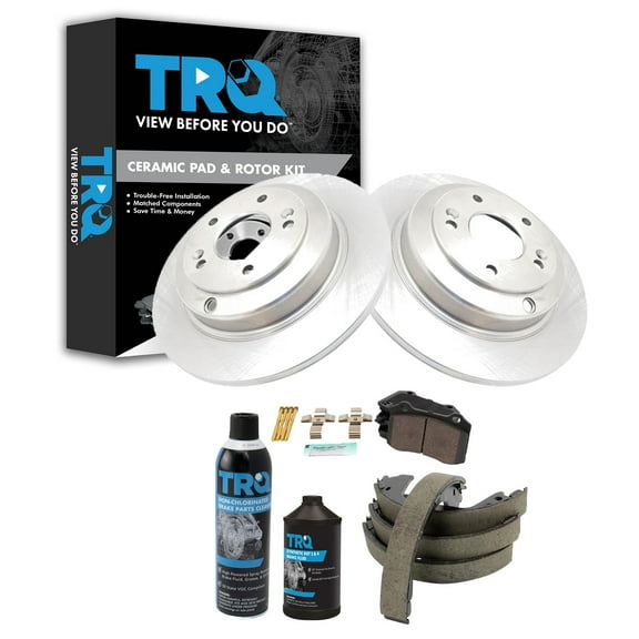 TRQ Rear Brake Pad & Rotor Kit BKA42733 Fits Select 2010-2013 Hyundai Genesis Coupe