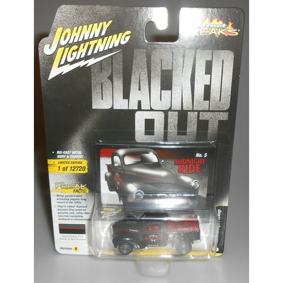 Johnny Lightning 1:64 Street Freaks Ver B 1941 Willys Pickup Gloss Black