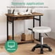 thumbnail image 3 of Taburete giratorio FURWOO redondo de piel sintética enrollable blanco, 3 of 7