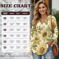 thumbnail image 7 of DISNIMO Sunflower Printed Shirts for Women Trendy Hoodies Long Sleeve Sweatshirts Waffle Pullover Tops for Women, 3XL, 7 of 7