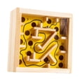thumbnail image 2 of Vaveren Wooden Labyrinth Board Game Montessori Toy Marble Maze for Adults Kids Teens Yellow, 2 of 8