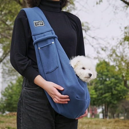 Eisoary Small Dog Sling Carrier Crossbody Shoulder Bag Portable Outdoor Travel Puppy Bag Pet Carrying Supplies for Small Medium Dog Cat Rabbit Khaki 1pc