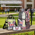 thumbnail image 2 of ZUXONGSY American Flag Butterfly Print Kids Clear Backpack Set, 3 Pcs Heavy Duty Transparent Bookbag with Lunch Bag, See Through School Bags for Elementary Middle High School, 2 of 5