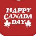 thumbnail image 4 of Inktastic Happy Canada Day with Distressed Maple Leaves Boys or Girls Baby Bib, 4 of 4