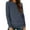 Navy, variant on Hrsba Womens Long Sleeved Round Neck Top Solid Color Long Sleeve Layered Sleeve Pullover Base Top For Fall Winter