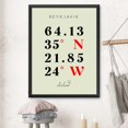 thumbnail image 3 of Map of Reykjavik, Iceland, Multiline Coordinates Colored (12x16), 3 of 9
