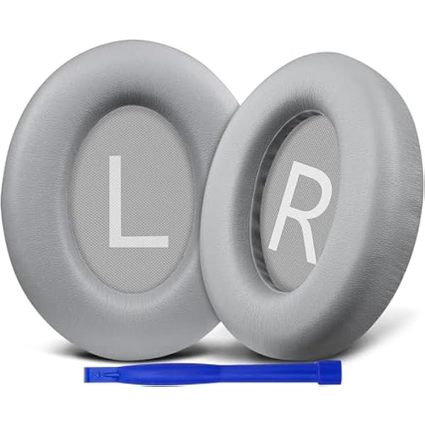 wonima44 Protein Leather Replacement Earpads for Bose 700 (NC700) Wireless Headphones, Ear Pads Cushions with Softer Protein Leather, High-Density Noise Cancelling Foam, Added Thickness - Silver