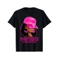 thumbnail image 1 of African American Afro Queen Sassy Black Unbothered T-Shirt, Cotton 10.00% Crew Neck Loose Fit Street Style Non-woven Fabric, 1 of 6