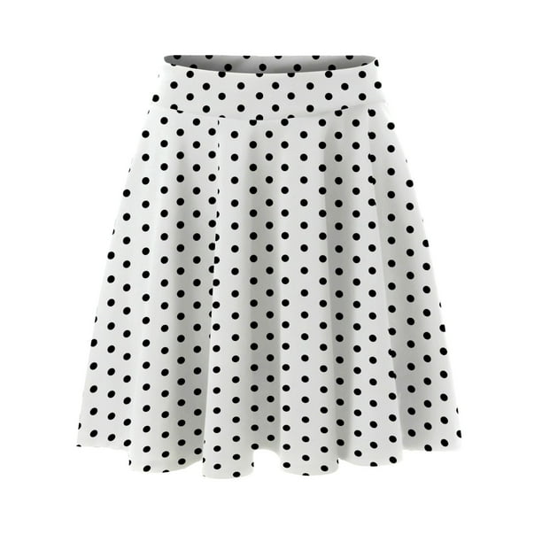 Minifalda clásica con cintura elástica para mujer: falda elegante y casual de corte A, 95 % poliéster, tallas reales, para todas las estaciones - S-XXL