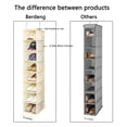 thumbnail image 2 of Organizador de zapatos colgante Berdeng con 8 estantes para armario, color beige, paquete de 1, 2 of 7