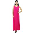 thumbnail image 1 of Bimba Robe Maxi à Bretelles Spaghetti Unie pour Femmes pour l'Été Plage Robe d'Été, 1 of 9