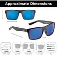 thumbnail image 2 of Flying Fisherman Swirl Polarized Sunglasses - Matte Black/Smoke Blue Mirror, 2 of 6