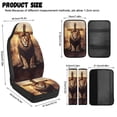 thumbnail image 6 of Xoenoiee Vintage Lion Cross Print 5 PCS Car Accessories PU Leather Auto Seat Covers Set with Universal Seatbelt Pads and Car Arm Rest Cover for SUV Trunk Sedan, 6 of 7