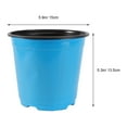 thumbnail image 2 of 3pcs Round Bucket Thicken Plastic Flower Pots Tree Growing Bucket Garden Balcony Pot (Blue, 5 Gallons Capacity), 2 of 7