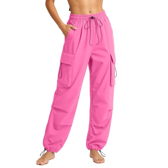 Dxzfnsa Women's Lightweight Hiking Joggers with Pockets Water Resistant Cargo Pants for Outdoor Workouts Camping M-5XL