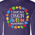 thumbnail image 4 of Inktastic I Love my Cousin Autism Awareness Long Sleeve T-Shirt, 4 of 5