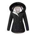 thumbnail image 1 of Puntoco Moda Casual Mujer Invierno Sólido Cuello de piel Con capucha Cordón Cintura Cremallera Abrigo acolchado Blusa Liquidación Puntoco Puntoco-7092, 1 of 7