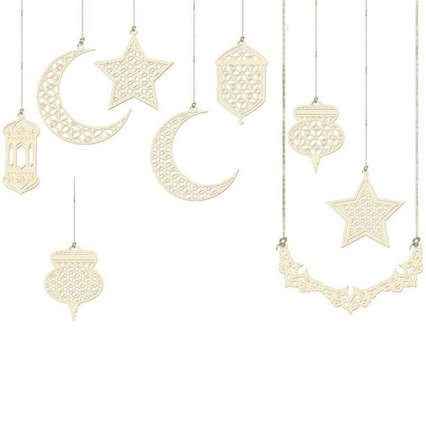 Bearachild Eid Mubarak colgante Eid Mubarak Festival fiesta decoración suministros no tóxico decoración del hogar para puertas ventanas Kits de decoración para fiestas No. 4 Bearachild HA043016-04