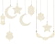 thumbnail image 1 of Bearachild Eid Mubarak colgante Eid Mubarak Festival fiesta decoración suministros no tóxico decoración del hogar para puertas ventanas Kits de decoración para fiestas No. 4 Bearachild HA043016-04, 1 of 4