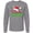 AC-Heather Grey, variant on Inktastic Uncle Claus with Christmas Santa Hat and Snowflakes Long Sleeve T-Shirt