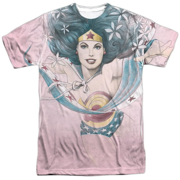 Justice League Of America Men's  Sketched Sublimation T-shirt White