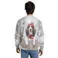 thumbnail image 5 of Playful Afghan Hound Welcomes Winter Snowy Day with Cardinal Bird All Over Print 3D Sweatshirt Unisex Merch Dog Lover - 2017, 5 of 6
