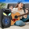 thumbnail image 3 of Pyle Portable Bluetooth Karaoke Speaker, Black, 3 of 8