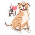 thumbnail image 1 of I Love Pit Bull Pitbull Dog - 8" Vinyl Sticker - For Car Laptop I-Pad - Waterproof Decal, 1 of 1