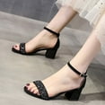 thumbnail image 7 of AXXD Women Dress Sandals Black Summer Trendy High Heel Chunky Buckle Mothers Day, 7 of 7