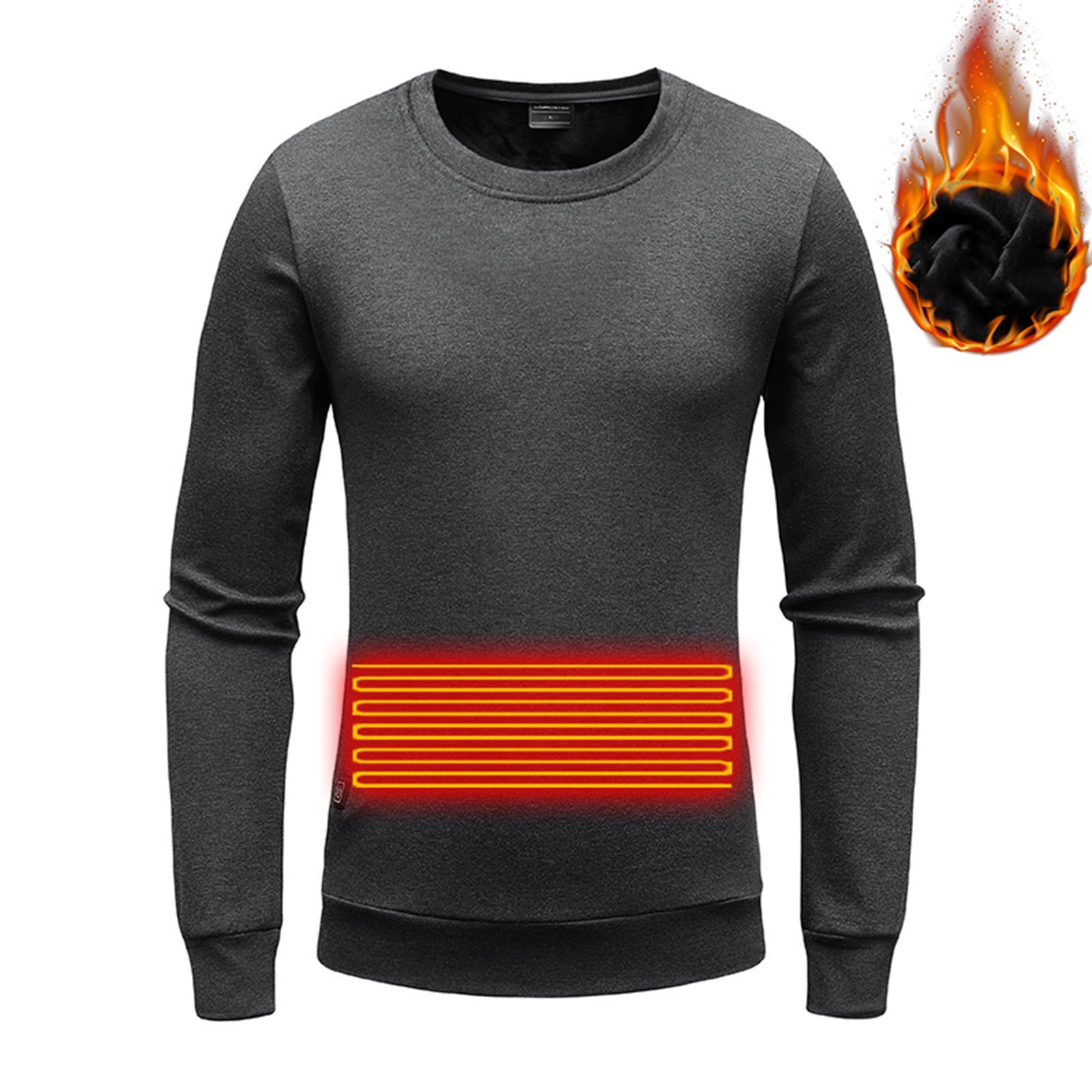MIDCKE Plus Size Heated Pullover Sweatshirts for Women Men,6 Heating
