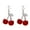 2, variant on Unique Cherries Shaped Earrings Jewelry Cherries Shaped Earrings Alloy Crafted Ear Pendant for Durability and Comfort