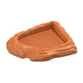 thumbnail image 2 of Comedero esquinero para reptiles, cuenco de agua multiusos para terrarios, tortugas, camaleones y serpientes semiacuáticas. Marrón claro, 2 of 8