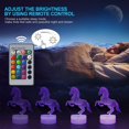 thumbnail image 4 of YSITIAN Nice Dream Unicorn Night Light for Kids, 3D Illusion Night Lamp, 16 Colors Changing with Remote Control, Room Decor, Gifts for Children Boys Girls YT-7323, 4 of 7