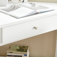 thumbnail image 4 of SoBuy FWT31-W Wood Corner Desk with Drawer and Storage Shelf,Triangle Table Desk,Home Office Desk Computer Workstation,White, 4 of 8