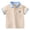 Beige, variant on Toddler Baby Embroidery Short Sleeves T-Shirt Contrast Lapel Pullover Summer Comfy Casual Jumper Kids Tops (White,3-4 Years)