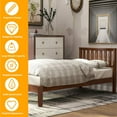 thumbnail image 3 of Harper & Bright Designs Wood Platform Bed with Headboard/Wood Slat Support, Twin (Walnut), 3 of 7