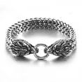 thumbnail image 1 of Hip Hop Blanc Bracelet en Acier Titane Chaîne Animale, 8,2", 1 of 4